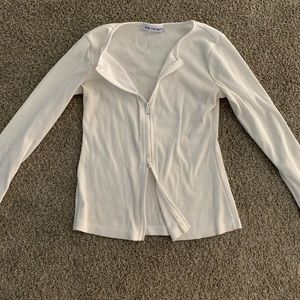 White Double-zip Long sleeve